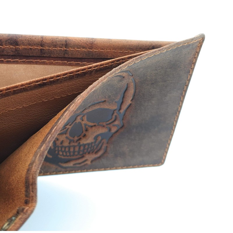 Jockey Club Genuine Leather Biker Wallet Horizontal Hunter Leather Wallet