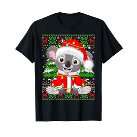Koala Christmas Lights Santa Costume Ugly Xmas Sweaters T-Shirt