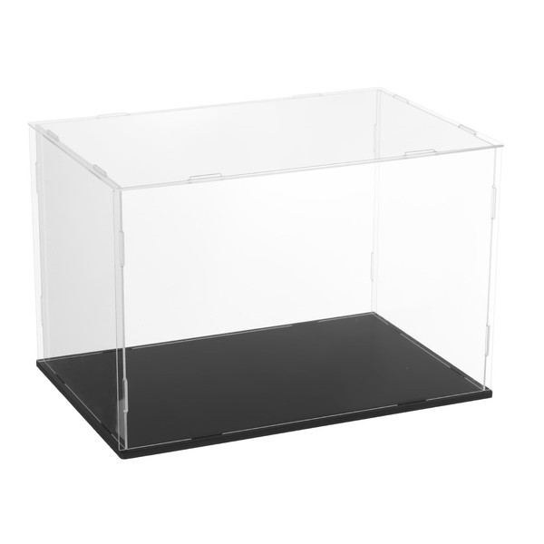 sourcing map Acrylic Clear Display Case for Collectibles Self-Assemble Display