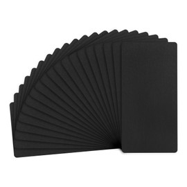 M METERXITY 20-Pack Anodized Aluminium Laser Engraved Mount Metal Plate 4x2x0.02 Inch Engraver Blank Anodized Aluminum Sheets for DIY Laser Printing/Home/Office[Black]