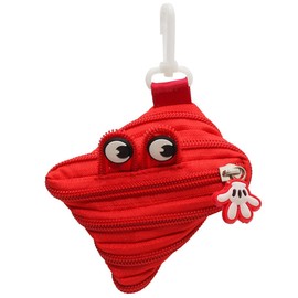 Queen-b Monster Zipper Coin Purse Bag Charm Cute Small Accessory Coin Case Storage Pouch Plush Backpack Stylish Accessory Key Holder, yellow