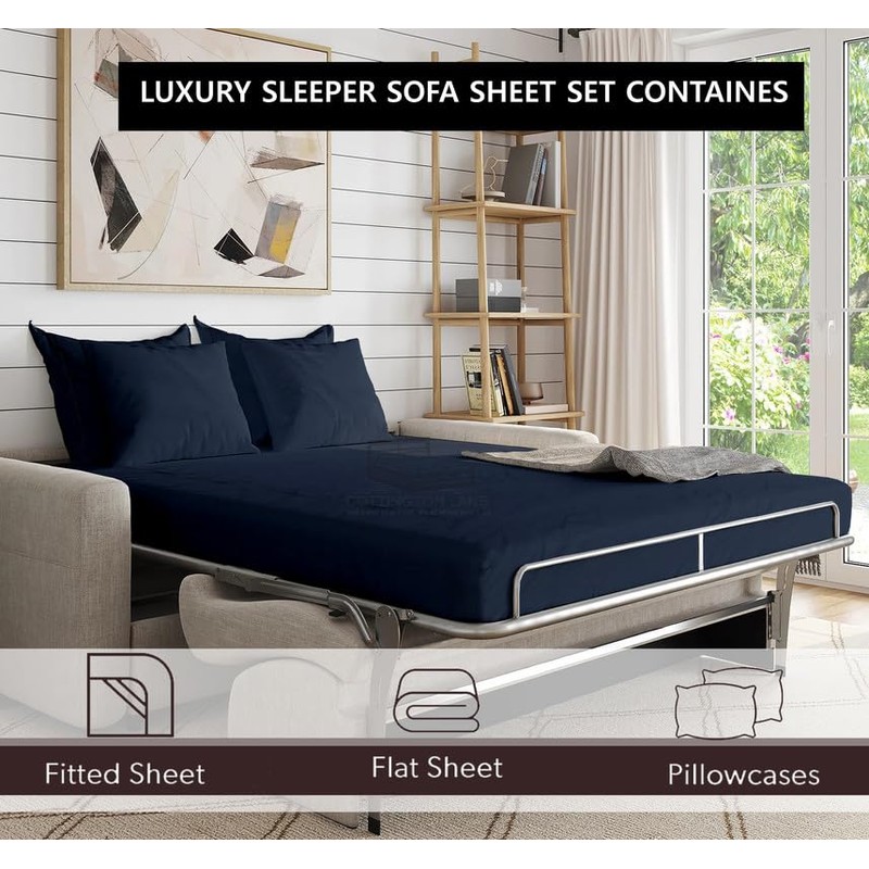 Full Sleeper Sofa Bed Sheet Set - 400 Thread Count