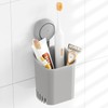 TAILI Suction Toothbrush Holder, Powerful Toothpaste Toothbrush Suction Cup, Self-draining