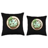 Mint Chocolate Chip Ice Cream Round Logo Throw Pillow
