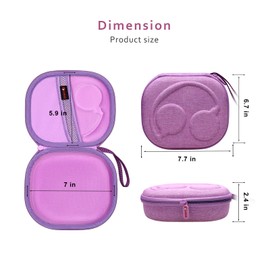 XANAD Hard Case for Bose QuietComfort, QC Ultra, QC 45, QC 35, QC45 SE, QC SE Wireless Noise Cancelling Headphones, Soundcore H30i On-Ear Headphones（Outer Purple+Inner Purple）