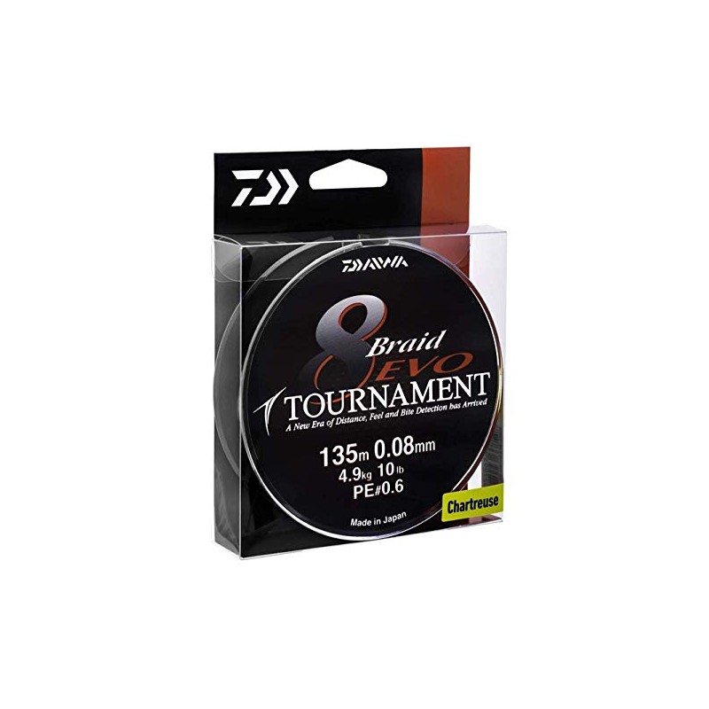 Daiwa Tournament 8 Braid EVO 0.14mm, 10,2kg/22,4lbs 135m dark green