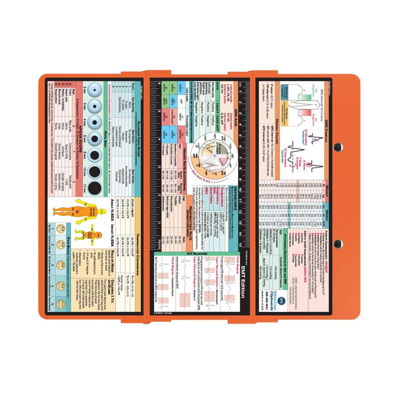 Whitecoat Clipboard® Trifold - EMT Edition (Orange, Trifold)