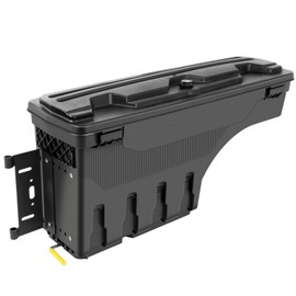 ROADFAR Left Driver Side Truck Bed Storage Box Replacement For Nissan Frontier 2004-2020,For Nissan Titan 2004-2015 Key Lockable Lid Truck Bed Toolboxes Black