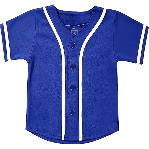 SPTEHW - playera de béisbol para niños, con botones, hip