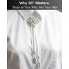 PEARLY JUN Bolo Tie for Men Women Rhinestone Silver Flower
