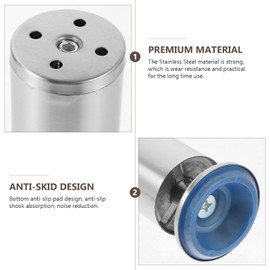 Hemobllo Adjustable Furniture Legs: 4 Pcs Stainless Steel Sofa Cabinet Table Feet Metal Cabinet Legs Adjustable Kitchen Cabinet Legs for Desk Table Sofa Cupboard Feet, 50x120mm