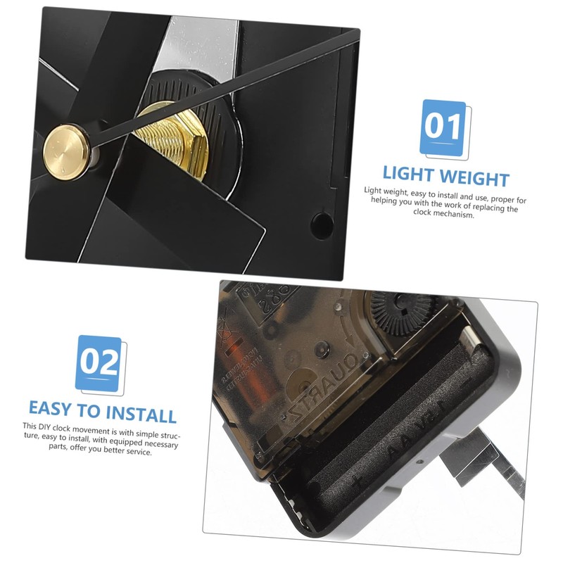 SHINEOFI 1 Set Quartz Clock Movement Kit Mute Mechanism for