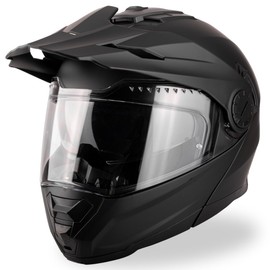 VINZ Prado Enduro Helmet with Sun Visor | Flip-Up Helmet with ECE 22.06 | Motorcycle Helmet Full Face Helmet Cross Helmet | Foldable Motorcycle Helmet | Available in Sizes XS - XXL