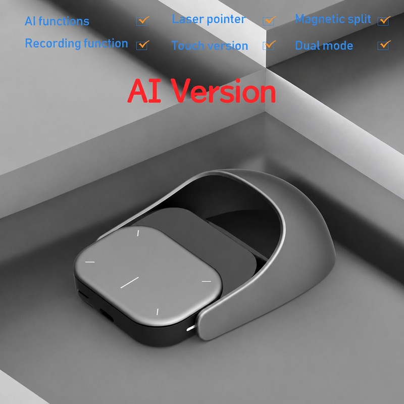 Detachable Bluetooth Air Mouse with Magnetic Touchpad – Rechargeable Wireless