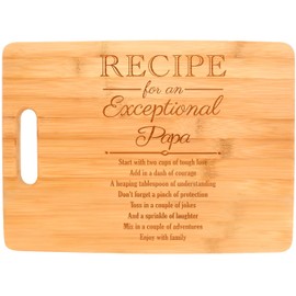 Fathers Day Gifts Recipe for an Exceptional Papa Cutting Board Big Rectangle Bamboo Cutting Board