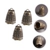 Operitacx 2sets Small Brass Bell Retro Keychain Pendants Chains Bronze