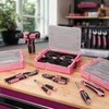 WORKPRO Pink Cordless Drill Driver with Toolbox, 43PCS Pink Tool
