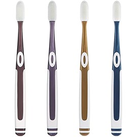 TEONEI Silicone Toothbrush Bristles Toothbrush,Extra Soft Toothbrush for Sensitive Teeth,4PCS(Color Random)