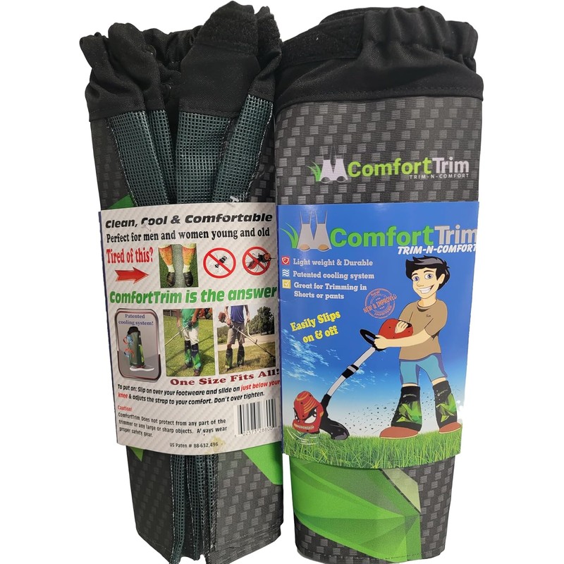 ComfortTrim Green Carbon Fiber Print Leg Guards - Ultimate Protection,