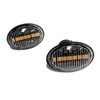 2x Clear Lens Side Indicator Amber LED Marker Repeater Light