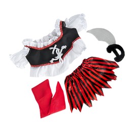 Pirate Girl with Sword Outfit Fits Most 8"-10" Webkinz, Shining Star and 8"-10" Make Your Own Stuffed Animals and