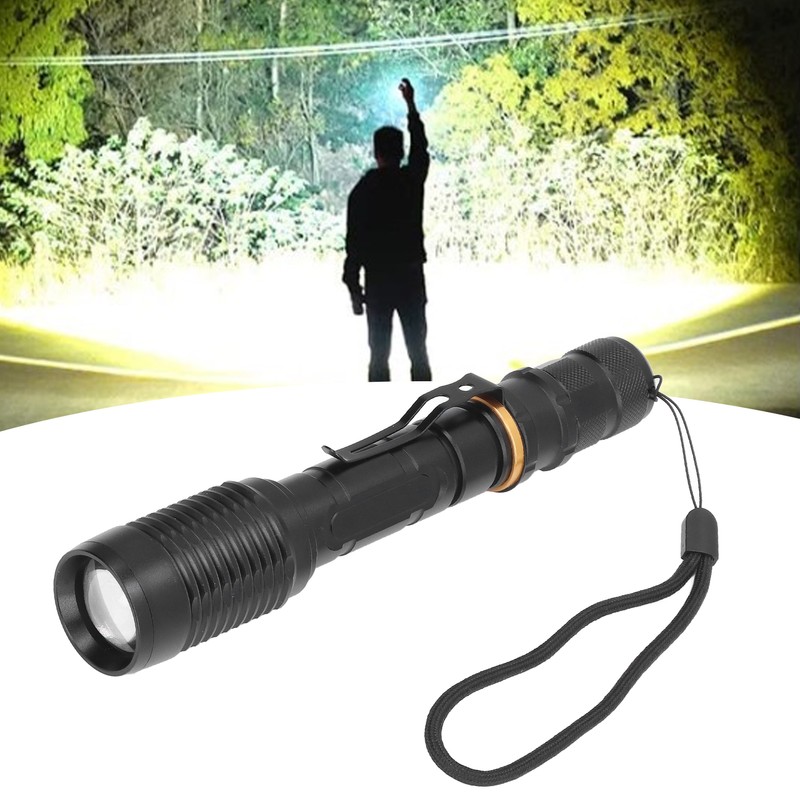 Telescopic Zoomable Flashlight 5 Lighting Modes 5000LM Waterproof Bright Flashlight