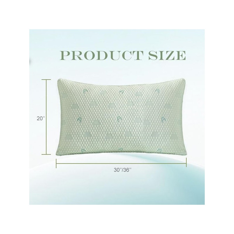 ACCURATEX Cooling Memory Foam Pillows for Sleeping Queen Size Set