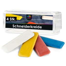 OfficeTree 4 x Tailor's Chalk 55 x 20 mm - Sewing Chalk for Light and Dark Fabric - Fabric Chalk for Marking Sewing Patterns