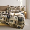 Wake In Cloud - Rustic Comforter Set, Cabin Christmas Lodge