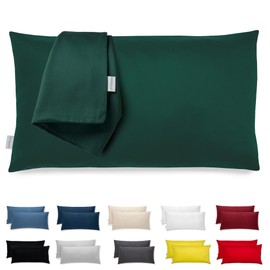 Cushion Cover 40 x 60 cm Microfibre Premium Set of 2 Pillowcases 40 x 60 cm for Pillow Bed Fabric Super Soft Resistant Hypoallergenic Anti-Dust Mites Breathable Cushion Cover with Concealed Zip Fully