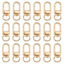 LT Easiyl 30pcs Metal Lobster Claw Clasps Metal Hook Buckle Zinc Alloy Swivel Clasp Trigger Snap Buckle for Car Keys Zipper Pulls Handbag Charms Wallets, Golden