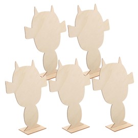 jojofuny 5pcs Wooden Portrait Clay Board Creative DIY Art Board for Pottery and Crafting Durable Blank Base for Artwork Safe and Sturdy Clay Crafts Plate