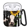 Flag Sunflower Cow Airpods Case Compatiable with Airpods 1 &