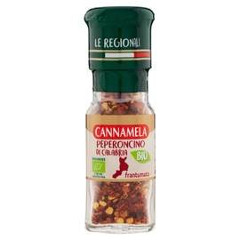 Cannamela – Le Regionali BIO, Peperoncino frantumato di Calabria, Confezione da 21g. Ideale per sughi, zuppe, carni, torte al cioccolato e per rendere piccante ogni piatto