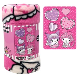SANRIO My Melody Kuromi Fleece Throw Blanket - 45'x60' Pink Soft Blanket