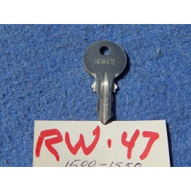 Wurlitzer 1500 1550 Cabinet Key - repro (Wico) RW-47 key