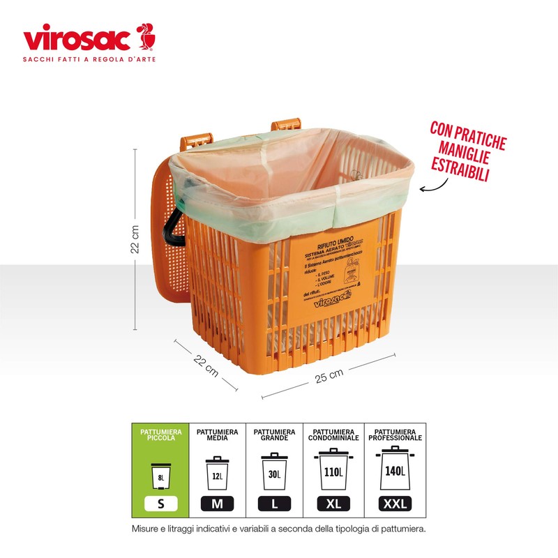 Virosac - Biodegradable 35 x 42 cm Biodegradable Bin Liners