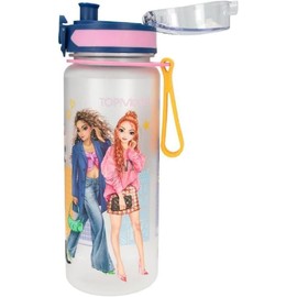 Depesche TOPModel City Girls 12636 Drinking Bottle with Skyline Print Flip-Top Lid Capacity Approx. 700 ml