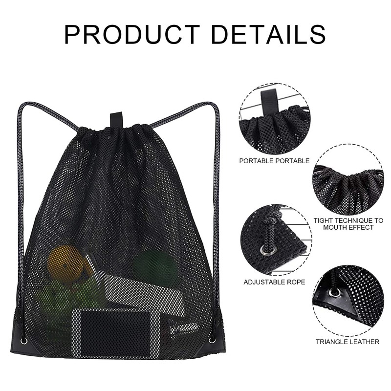 NINVVS 1 Pcs Mesh Drawstring Backpack and 1 Pcs Mesh