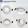 6 Pack Recessed Lighting Trims, MR16 GU10 GU5.3 Holders, 3