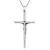 AeraVida Divine Devotion Jesus Christ .925 Sterling Silver Crucifix Pendant