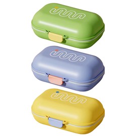 GDFHBD 3 Soap Boxes With Lids, Waterproof And Sea Soap Boxes, Water Filter Hole Snap Design, Convenient Outdoor Travel, Multi-Function Container.