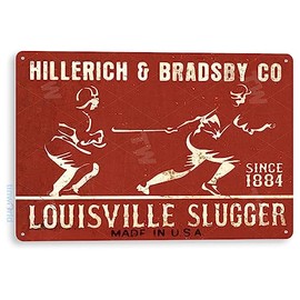 Tinworld TIN Sign “Louisville Slugger Bat Metal Decor Wall Art Bar Shop A478