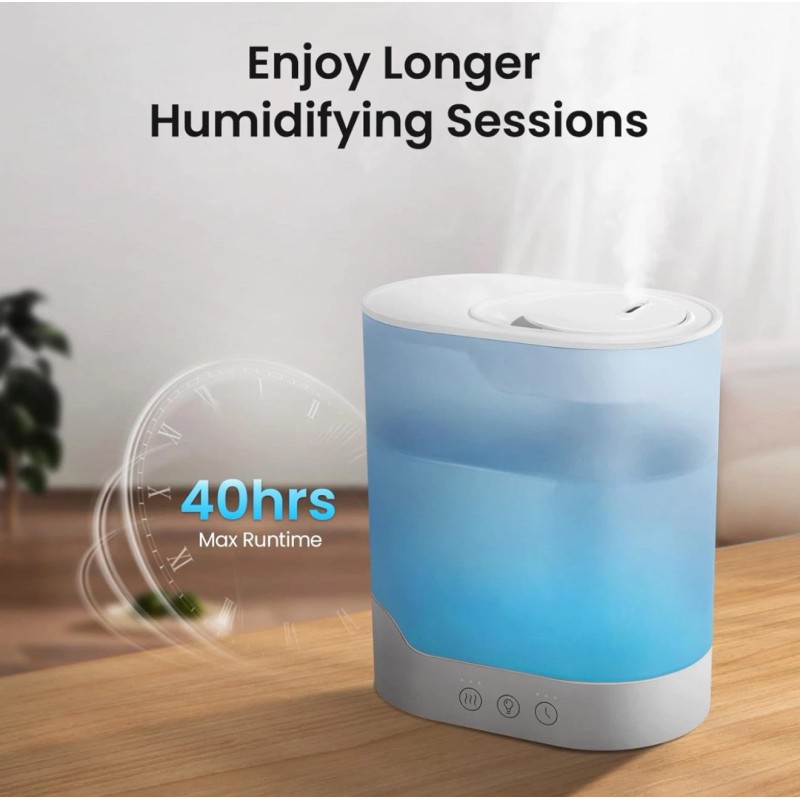 YOGIN Air Humidifier for Bedroom, 3L Top-Fill Cool Mist Humidifier&ess