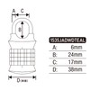 Master Lock 1535JADWDTEAL Padlock, Dial Password Setting, Body Width 1.5
