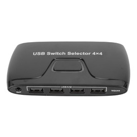 KVM Switcher 4 Port USB 2.0, USB Switch Selector, 4 Computers Sharing USB Switcher, 4 USB Devices USB KVM Switch Selector Compatible with Windows 10 8 8.1 7 Vista XP