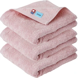 imaa Imabari Towel, Certified Big Face Towel, Fluffy, Thin, Absorbent and Quick Drying, Made in Japan, 100% Cotton, Vacuum Compressed Pack (3 Pink)