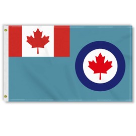 3×5 FT Canada Air Force Flag, Large 100D Canadian Royal Air Force Ensign Outdoor Banner,Doube Side Printing Decor For Patio Garden With Brass Gromment