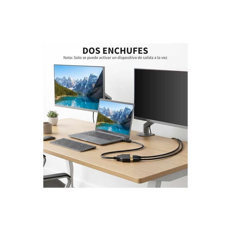 Cable Adaptador Hdmi Splitter 1 a 2 Salidas