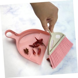 Healeved 6 Sets Desktop Cleaning Brush Small Table Broom Cleaning Brush with Dustpan Household Cleaning Brush Tabletop Dust Pan Broom and Dustpan Cleaning Supplies Car Nylon Wool